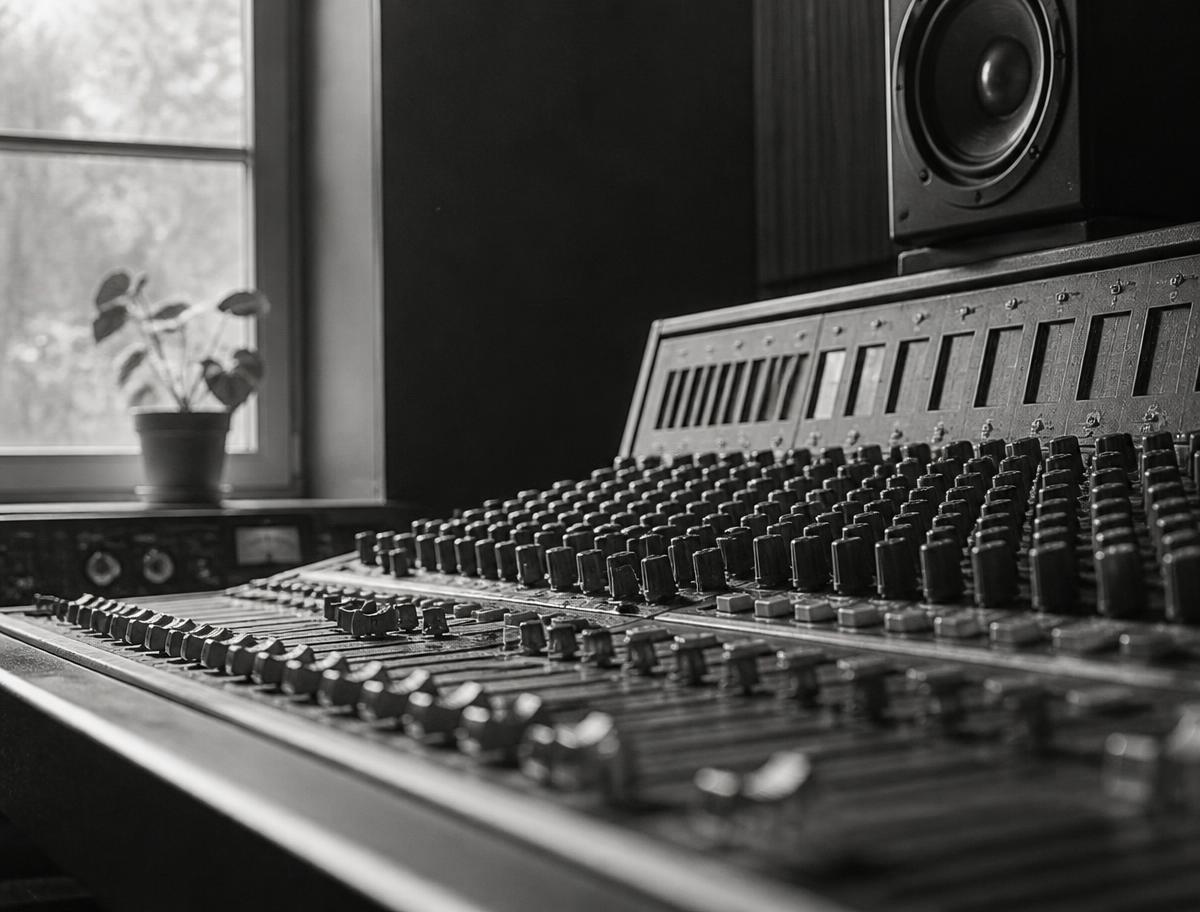 Ljudmixer i en professionell studiomiljö